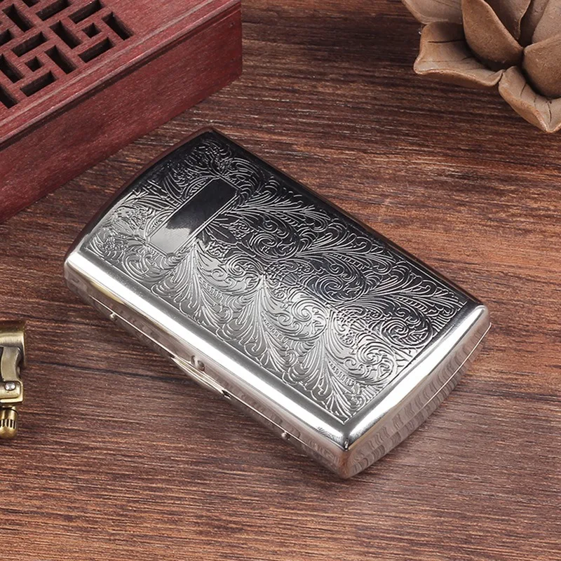 12 pack Sealed Waterproof Cigarette Box Metal Portable Fashionable Retro flip up Cigarette case Men Gift Smoking Paraphernalia