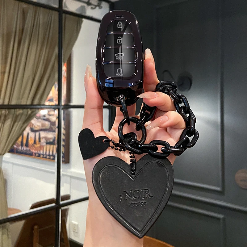 

TPU Smart Car Key Protector Case for Hyundai Tucson/Sonata/Hybrid/NEXO/NX4/Santa Fe/dn8 2020-2022 Key Fob