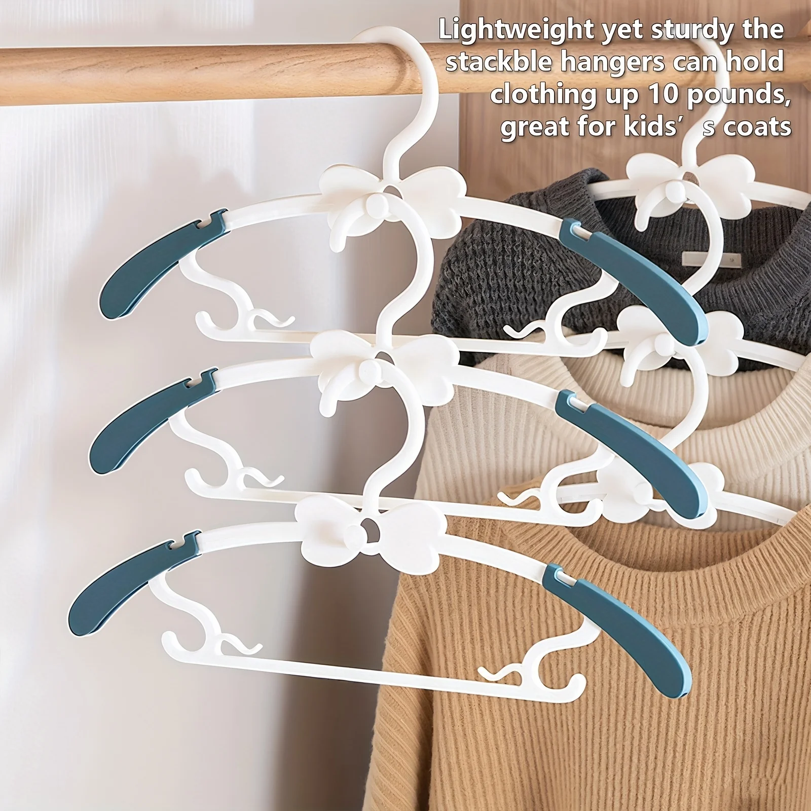Hangers for Closet, Adjustable Hangers for Toddler, Child ,Cascading Plastic Hanger Ideal for Girl Dress, Clothing, Pant, Coat