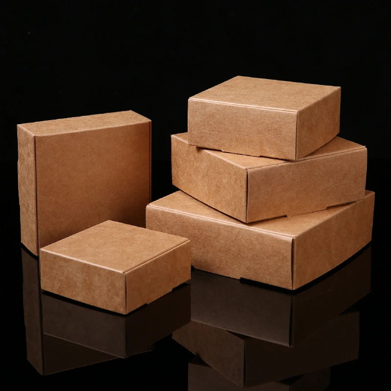 Craft Kraft Paper Box Packaging Wedding Party Small Gift Candy Favor Package Boxes Event Favor Kraft Box