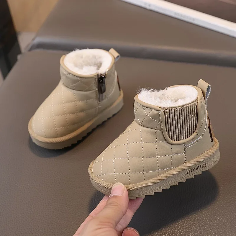 Winter Children Shoes Cotton Baby Girls Boys Snow Boots Outdoor Anti-slip Kids Short Boots Infant Toddler Shoes