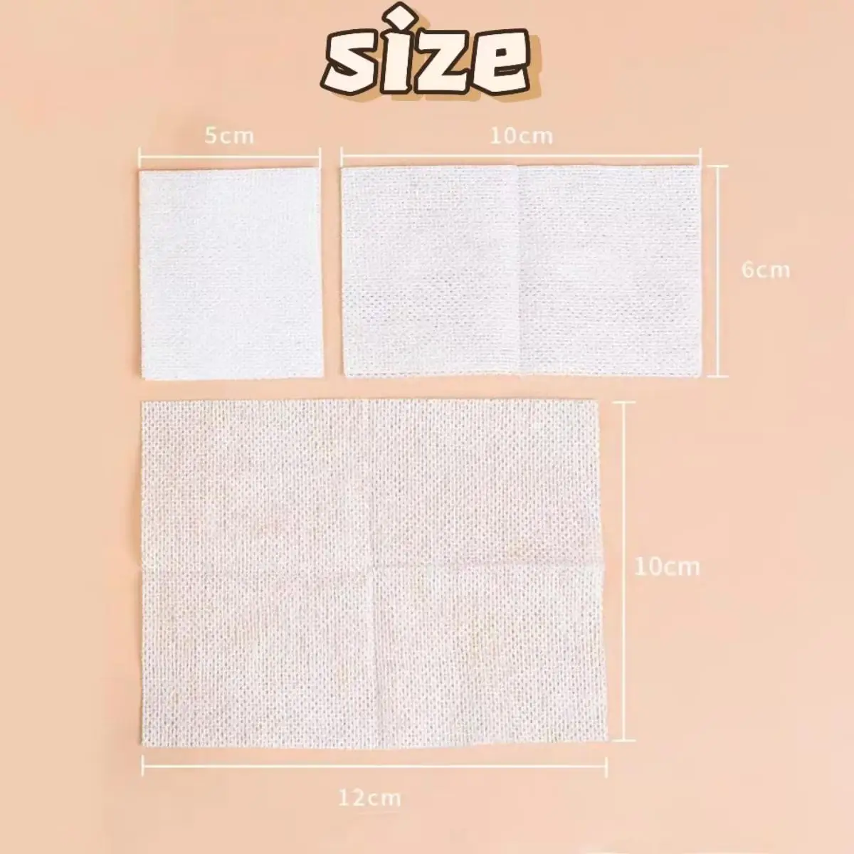 Tampon de coton extensible 100 pièces, coton humide, coton démaquillant, pour l'épilation du visage, tonique et masque Facial bricolage