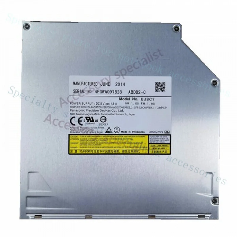 A+  Sata Dvd-Rw Laptop Internal Slim Slot Loading Dvd Rw Drive 9.5MM UJ8C7 UJ8A7