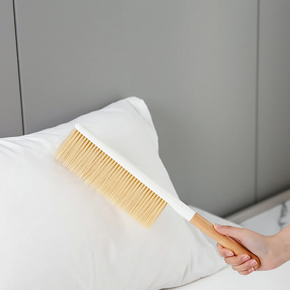 

Dusting Brush Soft Bristle Handheld Broom For Home Cleaning Desk Cabinet Windowsill Appliances Wooden Handle Fine Flexible