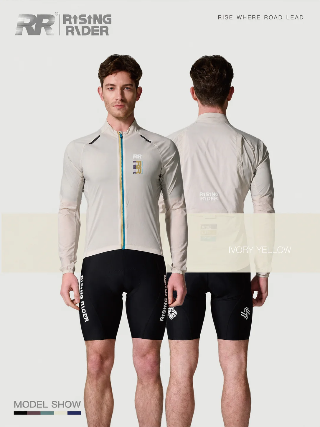 

RR Men Lightweight Cycling Jacket Spring Summer Long Sleeve Windproof Waterproof Uv Protection Road Bike Windbreaker