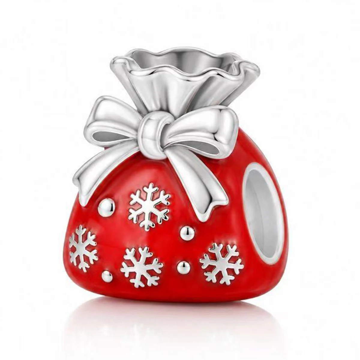 Pan Charms Schneemann, Weihnachtsmann, Rentier, Pinguin, Bär, Geschenkbox-Anhänger, Charm für Heiligabend, Familien- und Geburtstagsgeschenk, Schmuck für Sie, Frauen