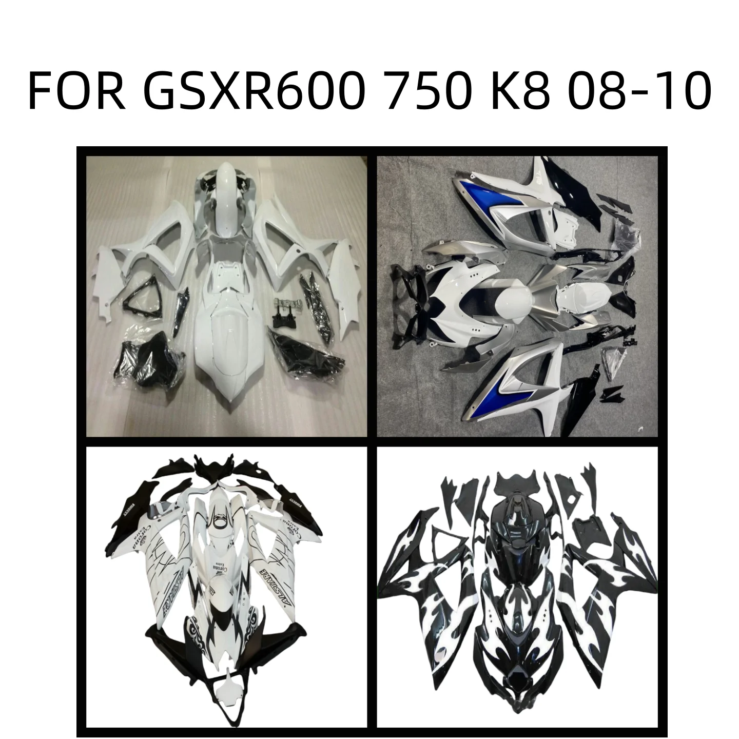 

Injection Mold New ABS Fairings Kit Fit for GSXR 600 750 K8 2008 2009 2010 for gsxr600 750 08 09 10 Bodywork Set