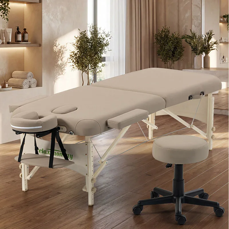 Spa Luxury60 Nordic Massage Bed Secure Hairdressing Massage Table High Back Contemporary Lettino Massaggio Barbershop Equipment