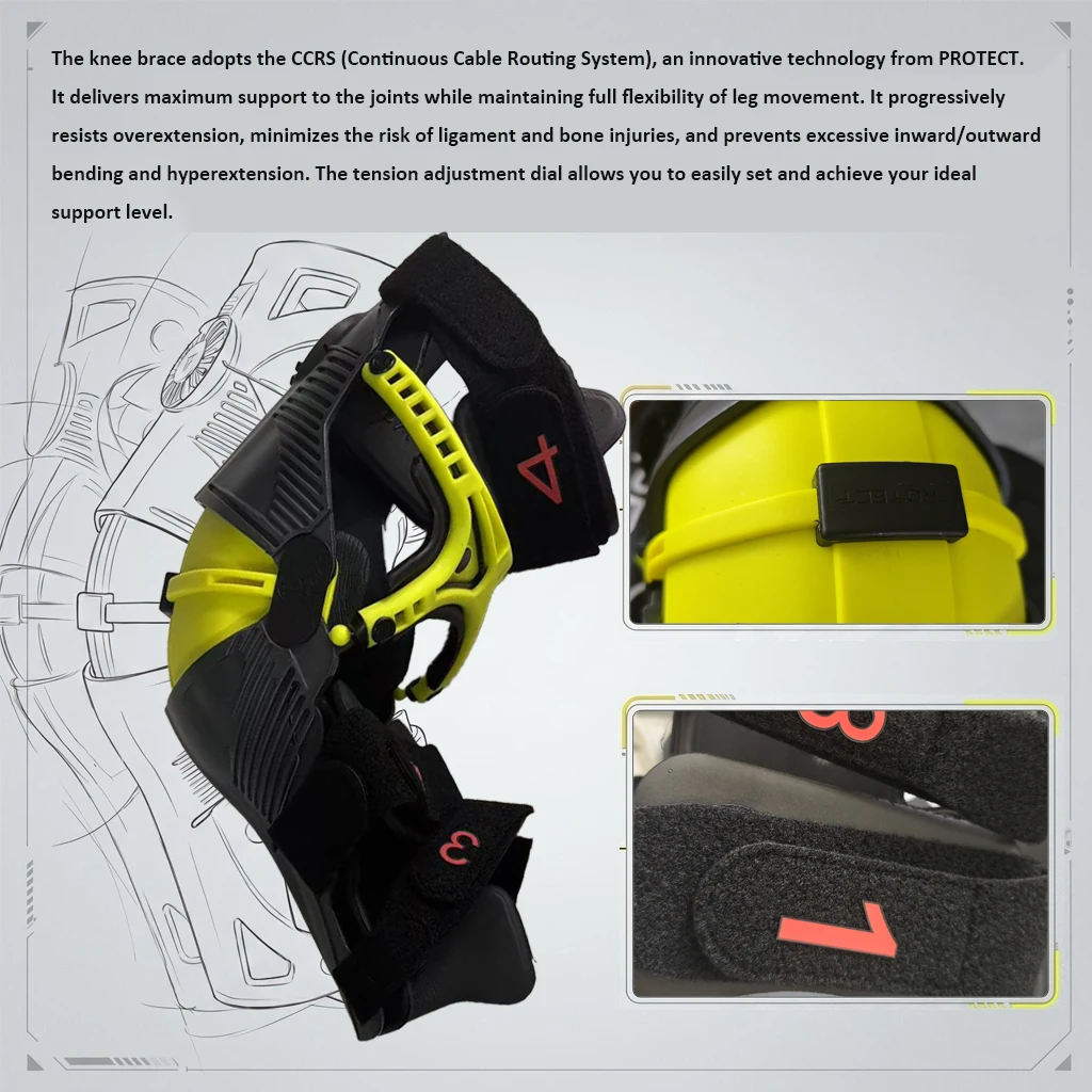 Adjustable Motocross Knee Guards Gel Padding Anti-slip Exoskeleton Protective Gear For Off Road Motorcycle Riding Dirt Bike Pads