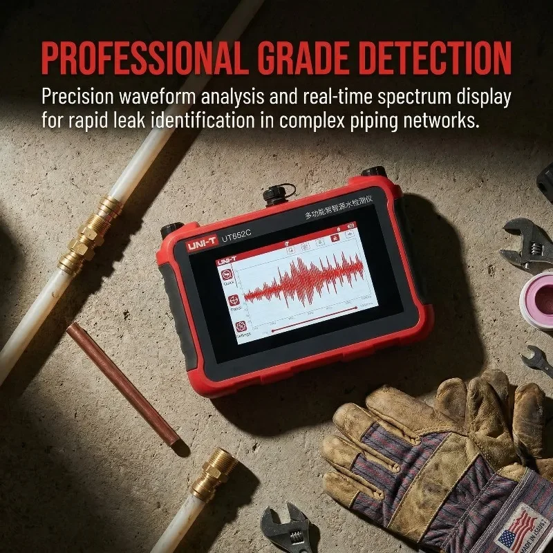 UNI-T UT662B/C/D/E Multi-Function Water Leak Detector Underground Pipe Leakage Tester for Home Construction 12,000 Hz