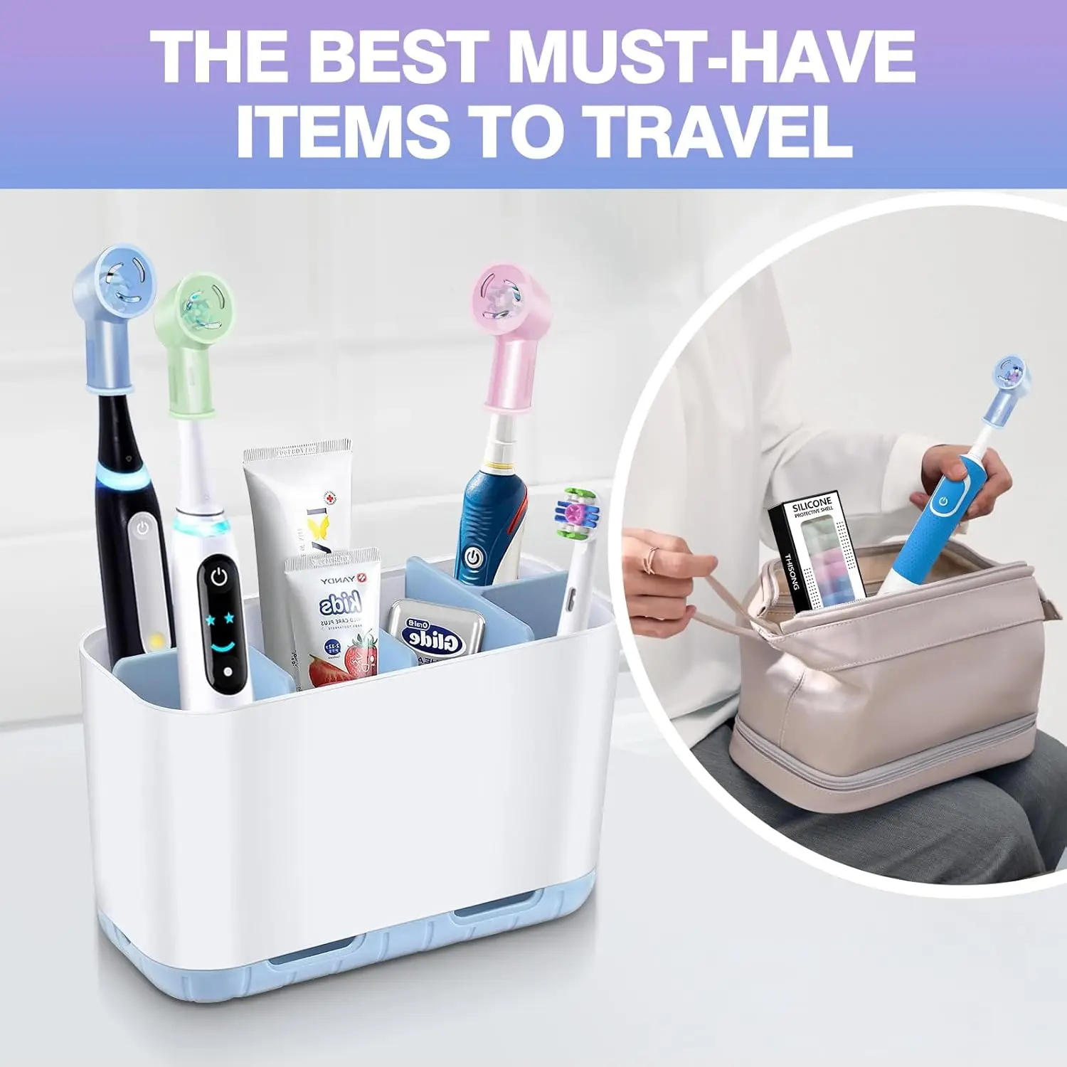 Toothbrush Head Covers for Oral B iO Toothbrush Heads, Toothbrush Caps Suitable for Oral B iO Electric Toothbrush(Colorful)