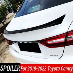 For Toyota Camry 2018 19 20 21 22 Car Rear Trunk Lid Spoiler Wings Sport Exterior Tuning ABS Glossy Black Carbon Accessorie Part