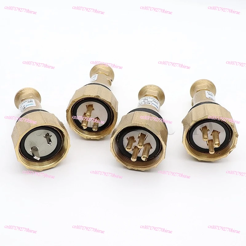 Marine Copper Watertight Plug Socket CTH101- 1/2/3/4/5 Waterproof Socket CZH101 Three Hole 792886