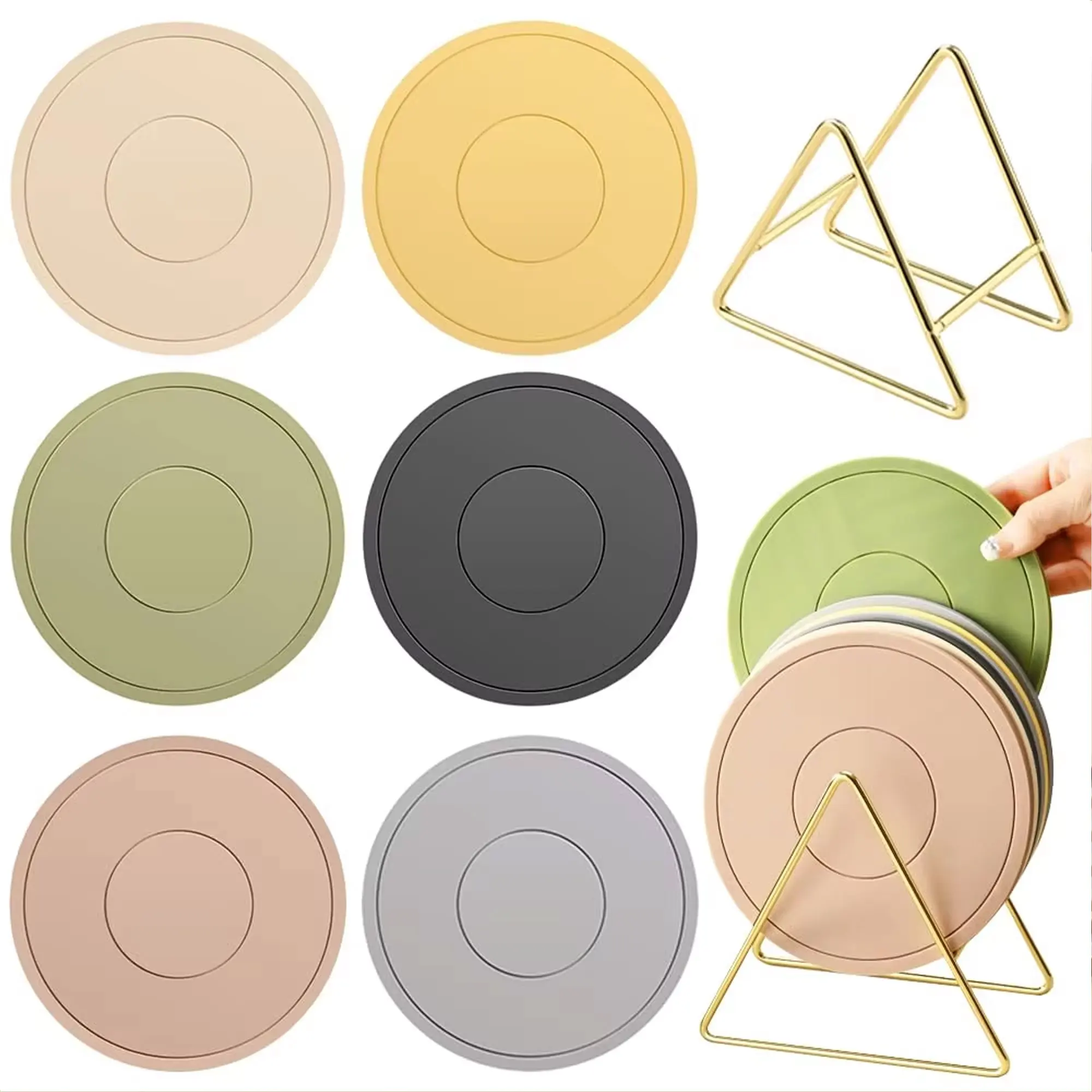 Non-Slip Silicone Drink Coaster Set