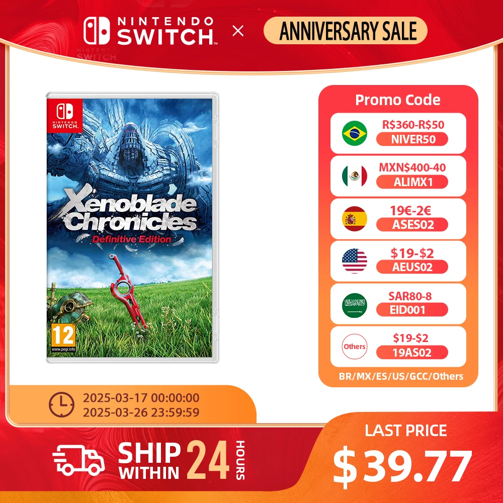 Nintendo Switch - Xenoblade Chronicles Definitive Edition  Game Deals  for Nintendo Switch OLED Nintendo Switch Lite Game Card