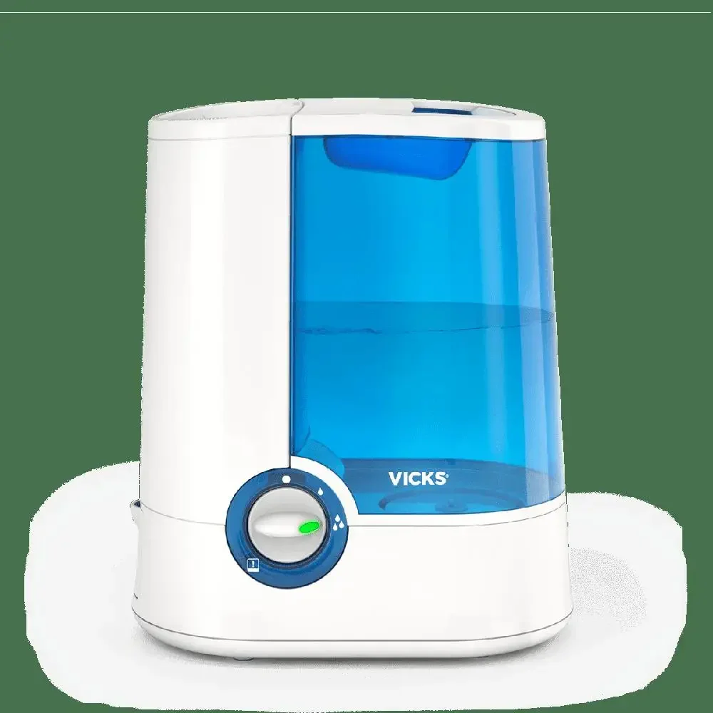 Warm Moisture Humidifier V750 Integrated Scent Pad Heater 2 Output Settings Filter-Free Operation Auto Shut Off Ideal Allergy