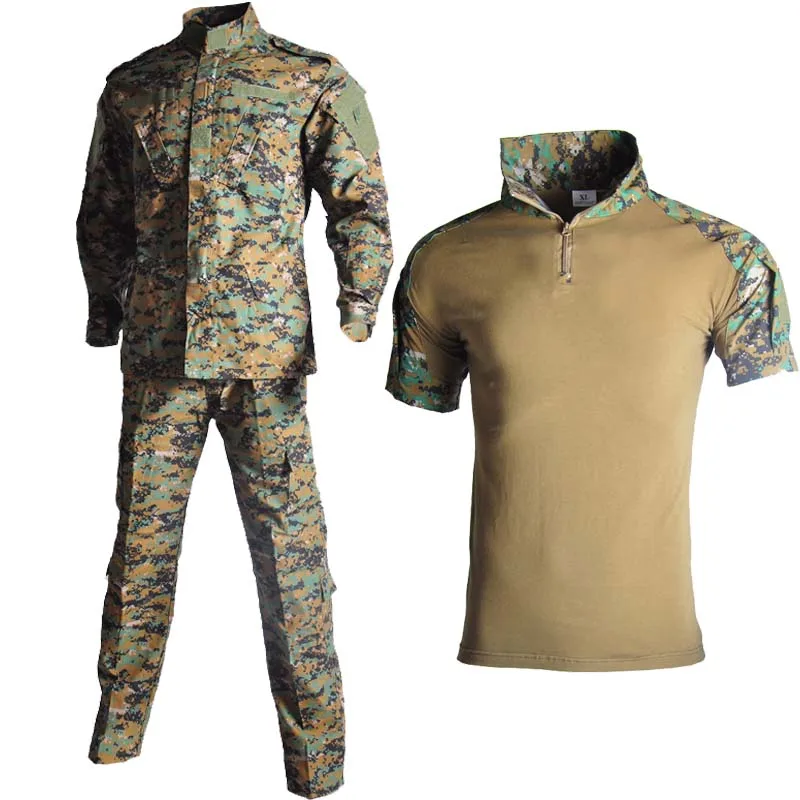 Military Uniform Tactical Uniform Airsoft Paintball Multicam Ghillie Suit Camo Army Combat Shirt Hunting Clothes Jacket+ Pants