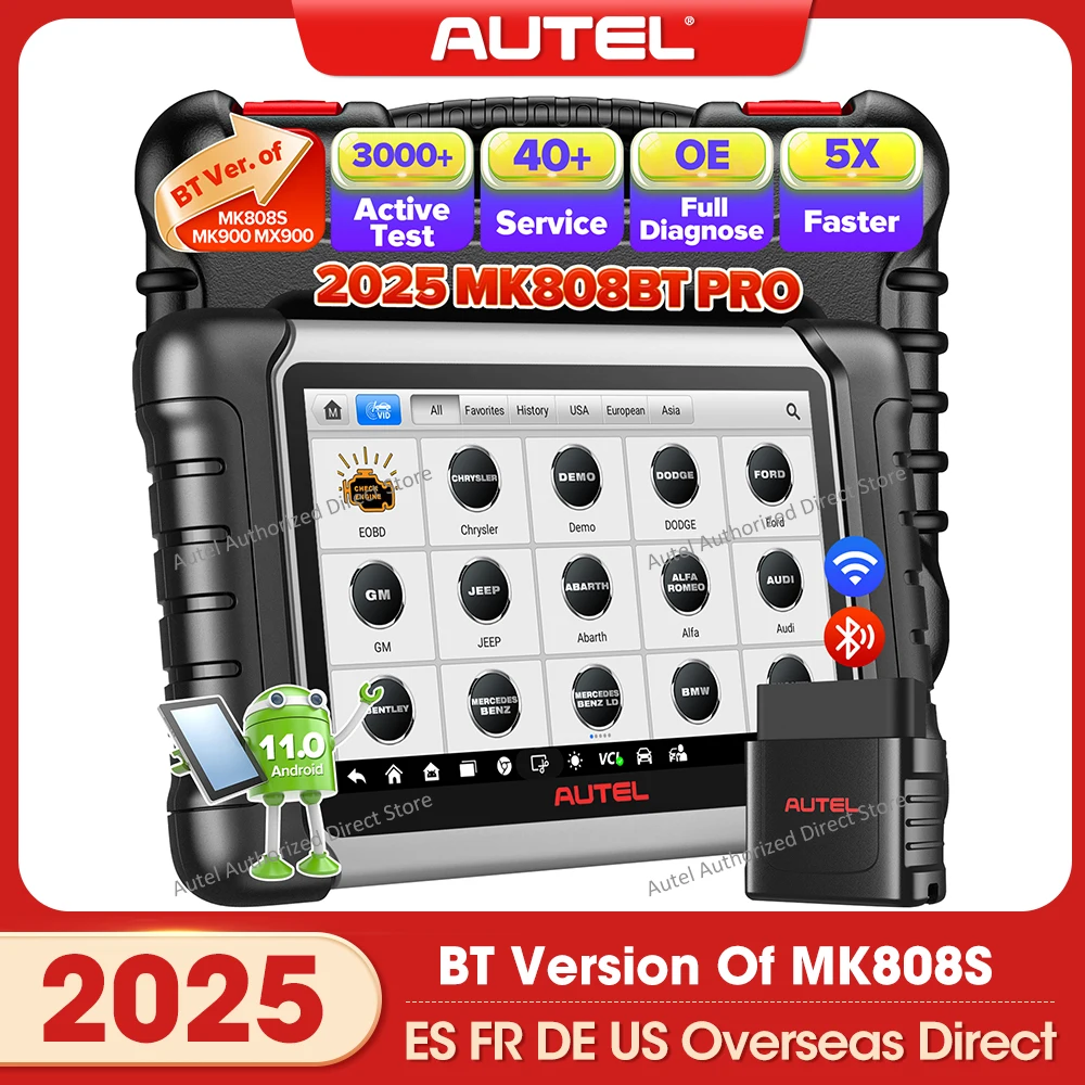 Autel Scannner MK808BT Pro Automotive Diagnostic Scan Tool Bidirectional Scanner Code Reader 40+Service Upgraded Of MK808S MX808