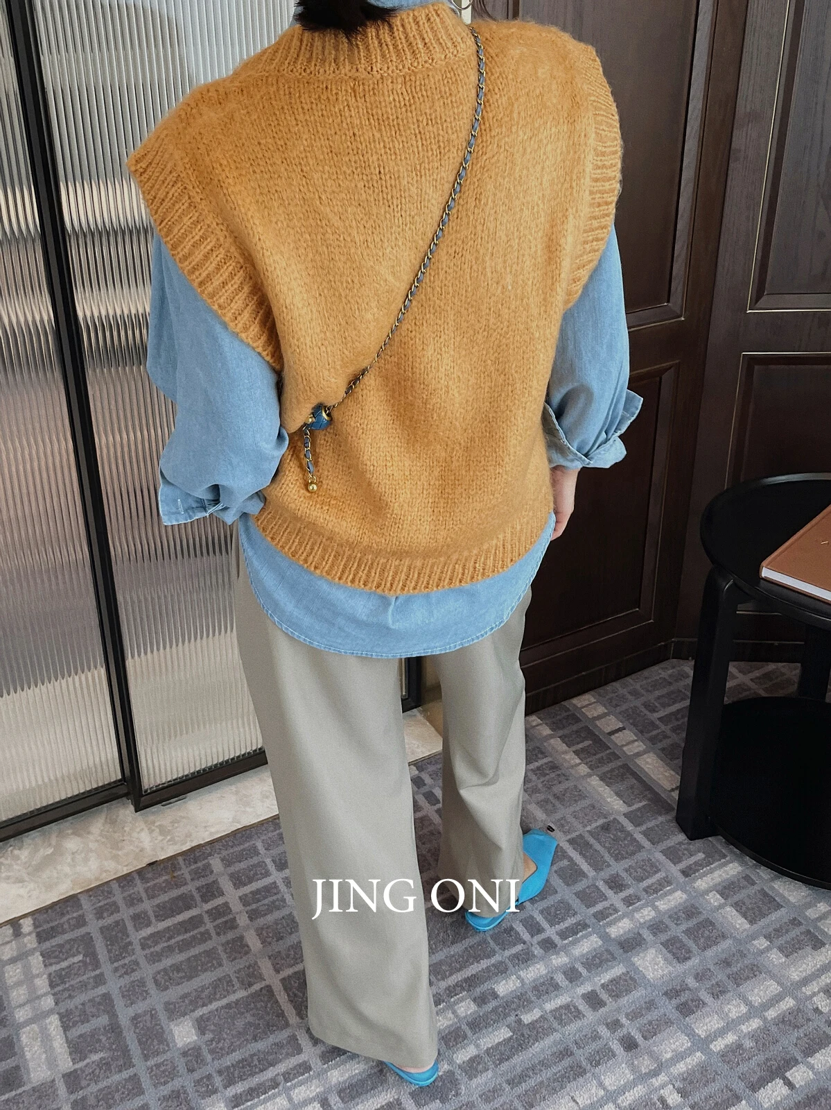 Knit Sweater Vest Women Autumn Clothing 2023 Korean Fashion Style Vintage Y2k Pullover Tank Top Waistcoat Oversized Winter Crop