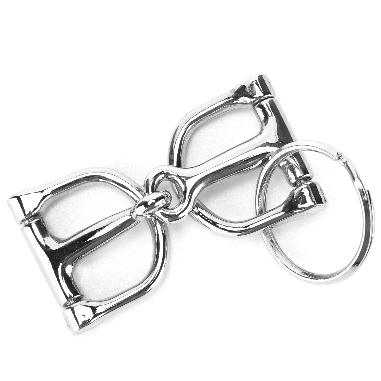 D-Shaped Key  D‑Shaped Snaffle Keychain  Silver D‑ Zine‑Alloy Horse Snaffle Bits Key  Snaffle Keychain