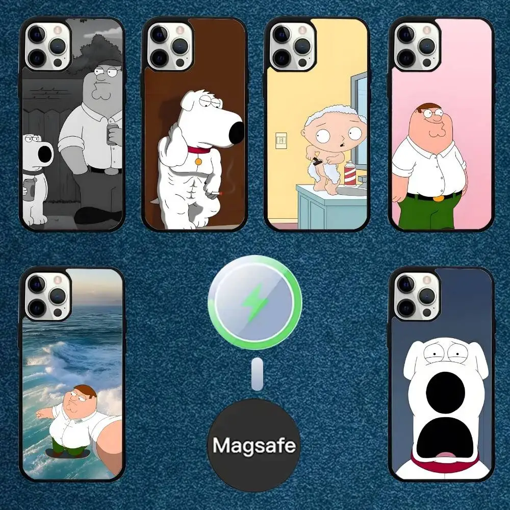 

P-PeterS Family G-Guy Phone Case For iPhone 16,15,14,13,12,11,Plus,Pro,Max Mini Magsafe Magnetic Wireless Charging