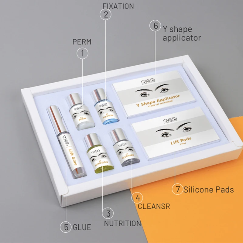 Cnkess-Kit de levantamiento de pestañas y cejas, rizado permanente para salón y uso doméstico