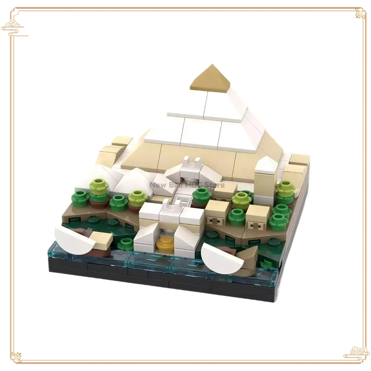 Creative MOC World Famous Architecture Giza Mini Pyramid Building Block Model DIY Children Puzzle Assembly Toys Birthday Gift
