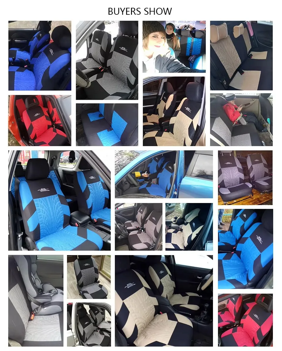 Modische Bestickte Autositzbezüge Set Universell Passend für die Meisten Autos mit Reifenprofil-Detail Styling Autositzschutz Geschenke – Detail 7