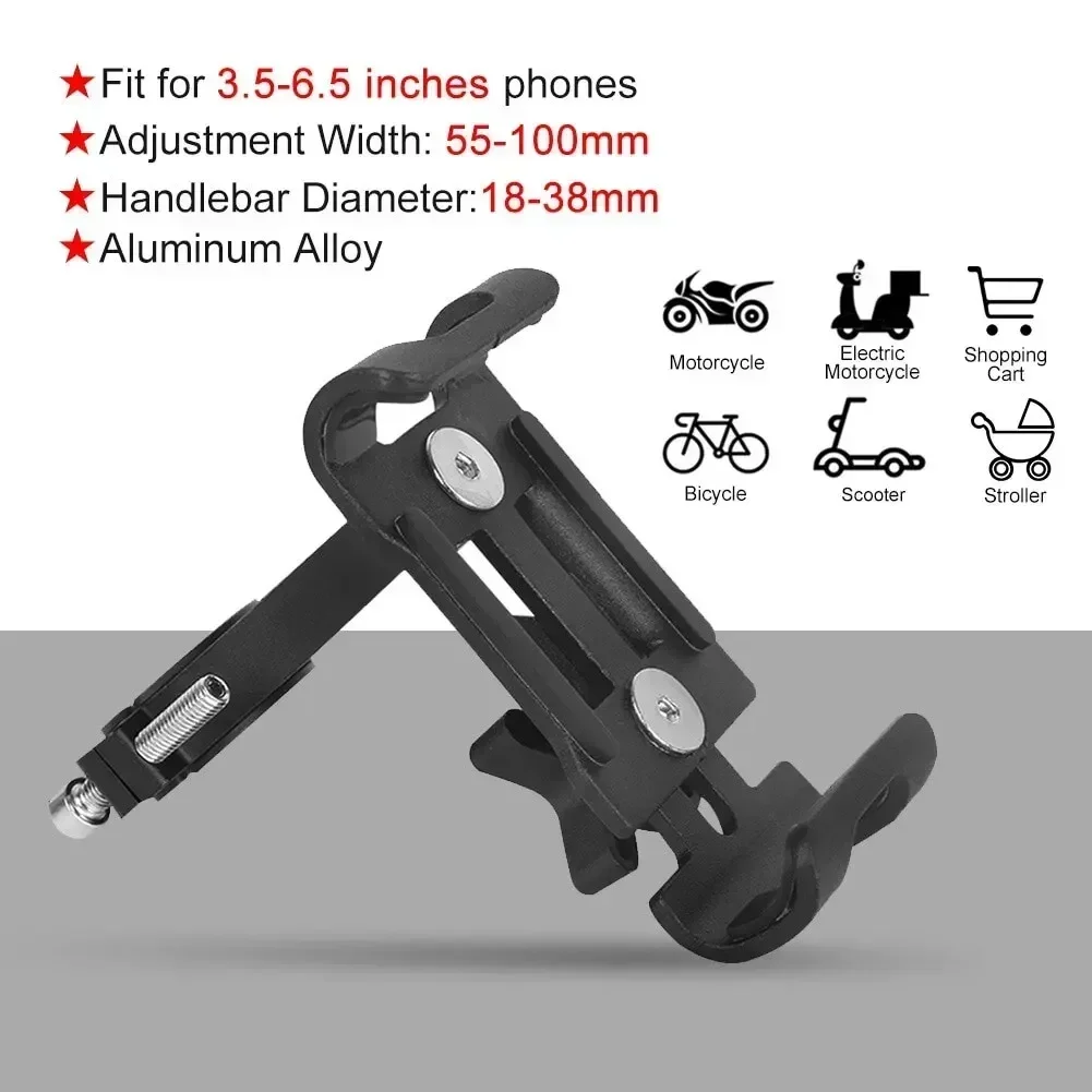 

‌Universal Aluminum Bike/Motorcycle Phone Mount - 360° Adjustable Heavy-Duty Bracket for GPS Navigation