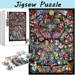 Disney Heroine Collection Jigsaw Puzzle Cute Princess 300/500/1000 Pieces Puzzles Cartoon Children's Educational Toys Collection