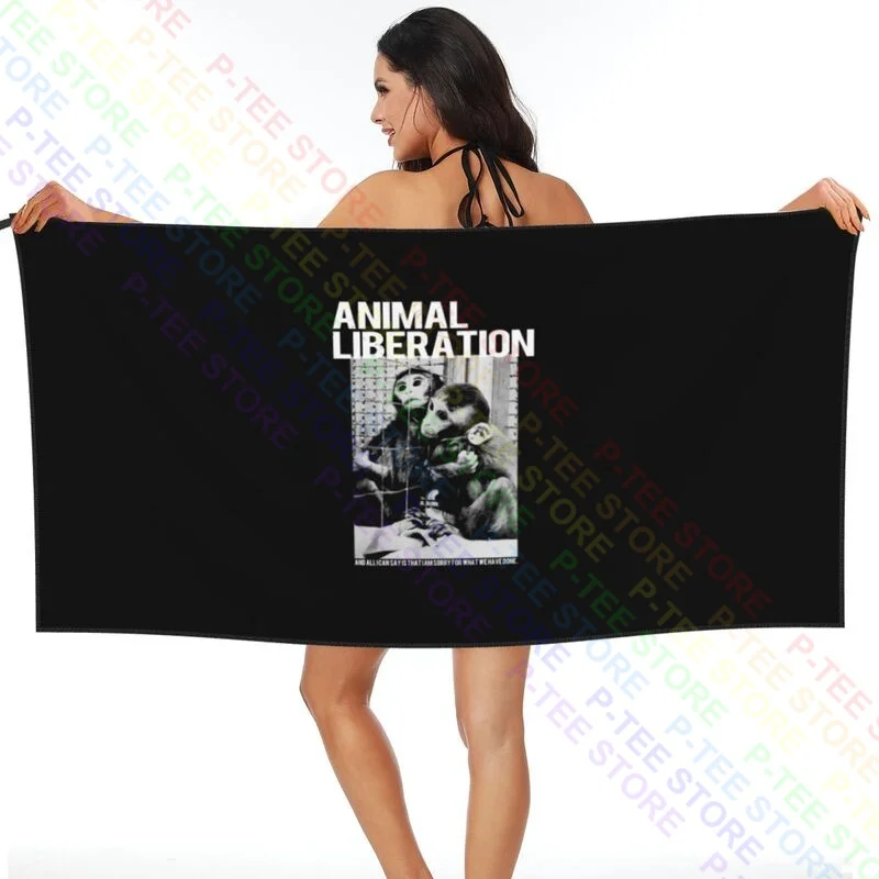 Animal Liberation Vegan Animal Rights Punk Quick dry Towel Smooth Microfiber Superfine fiber