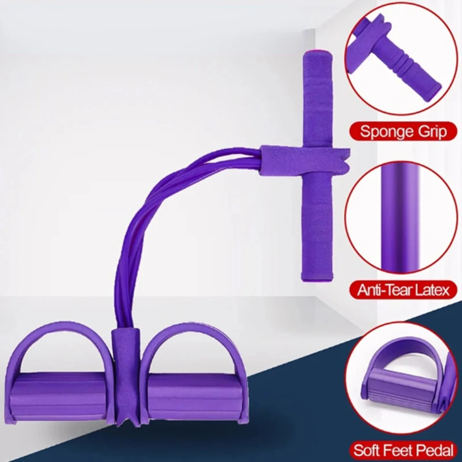 

[ "Multifunctional Elastic Resistance Band Tension Rope for Yoga Pedal Puller", "Slimming Leg Stretching Training with Multi