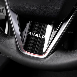 Stainless Steel Car Steering Wheel Trims for Toyota Avalon 2018-2023 Anti-scratch Car Steering Wheel Covers Stickers AVALON