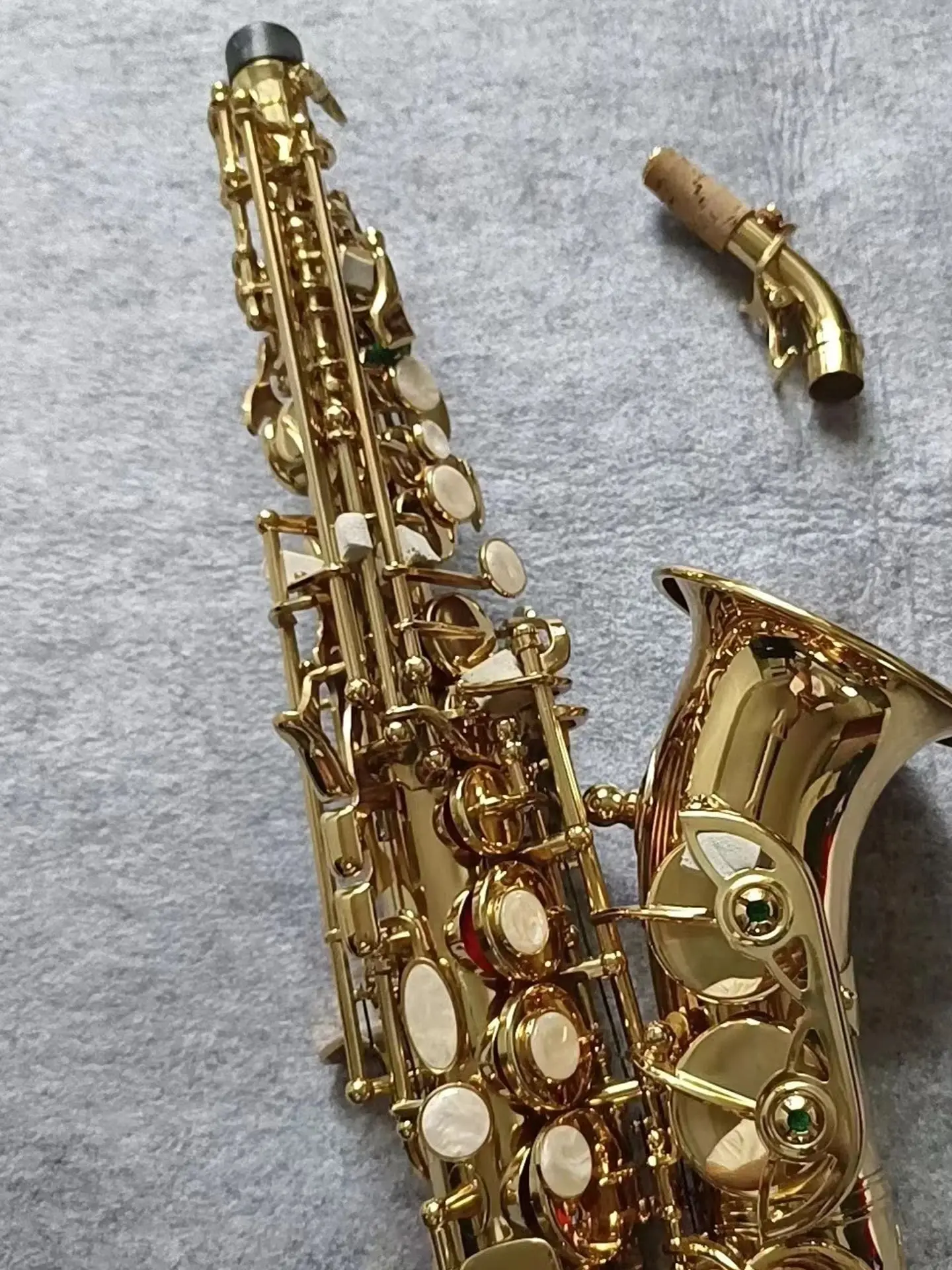 901 Professionally curved soprano saxophone in B-flat brass gold-plated deep engraved pattern soprano saxophone jazz instrument