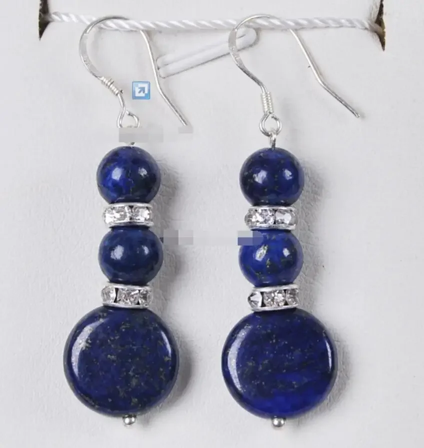 

Ювелирные изделия из настоящего натурального египетского лазурита/серебряного крючка, висячие серьги AAA