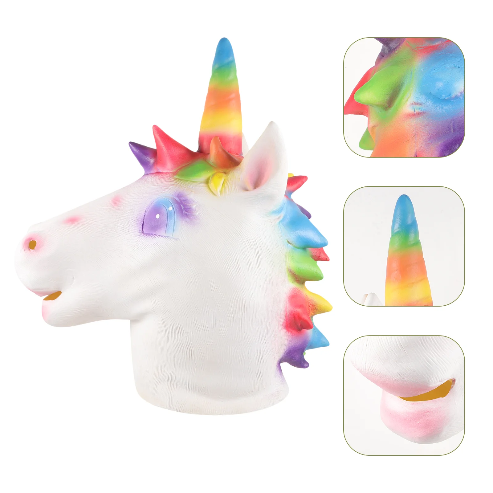 Colorful Unicorn Animal Headgear Masquerade Funny Headdress Halloween Party Spoof Props for Cute Emulsion up Cosplay