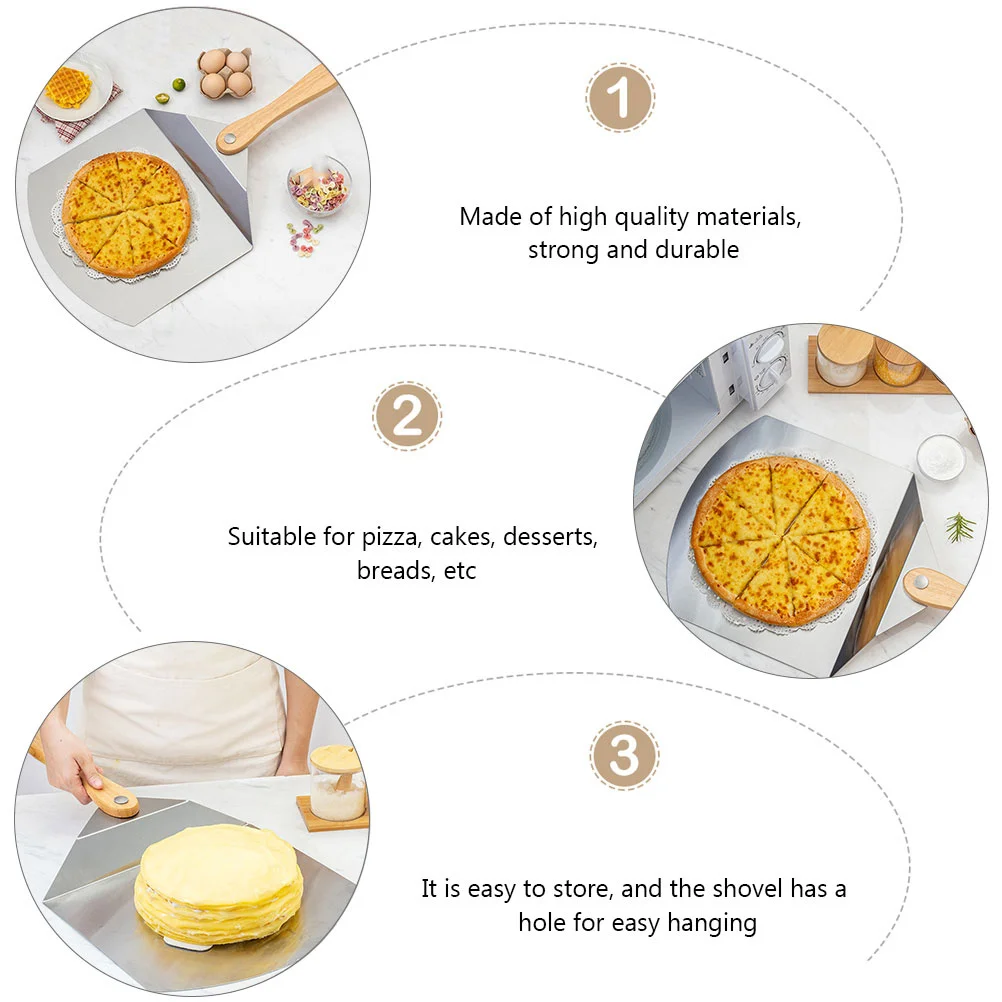 

1Pcs Pizza Shovel Artisan Baker Gift Safe Healthy Material Cake Dessert Bread Transfer Tool Pizza Shovel