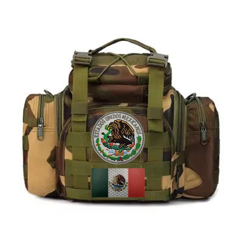 Outdoor Bag Accessories 3D PVC Skull Mexico Mexican Embroidered Patch Flag Armband Magic Badge with Backpack Patches