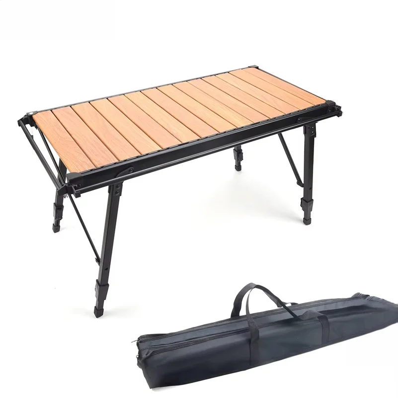 Camping Folding Removable IGT Wood Table Gas Stove  Portable lightweight Camp BBQ Grill Table Outdoor Picnic Fishing table