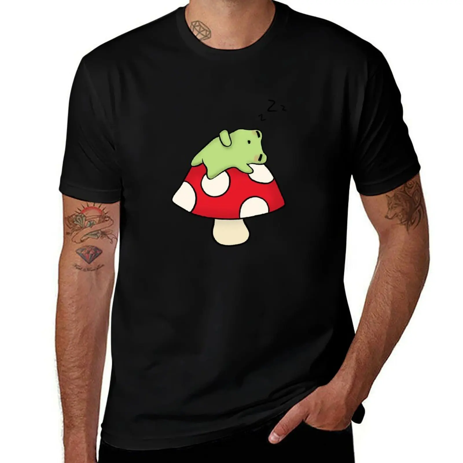 

Sagittarius Sleeping Frog T-Shirt vintage anime shirt graphic t shirts customs design your own blue lock T-shirt men