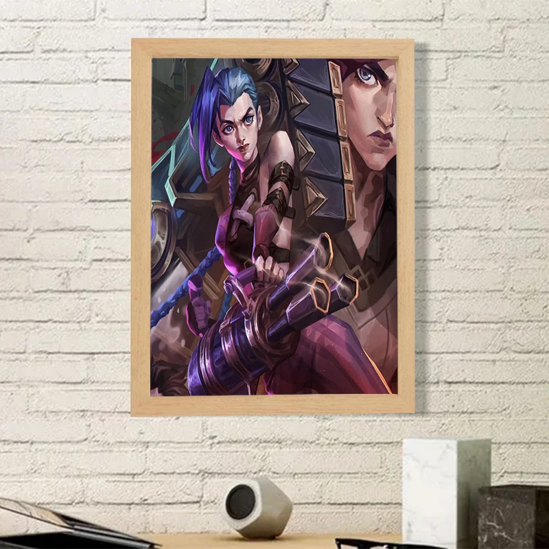 Jinx Vi Arcane League of Legends Poster Room Decor Picture on the Wall Decoration Painting Interior Paintings For Home Art Mural