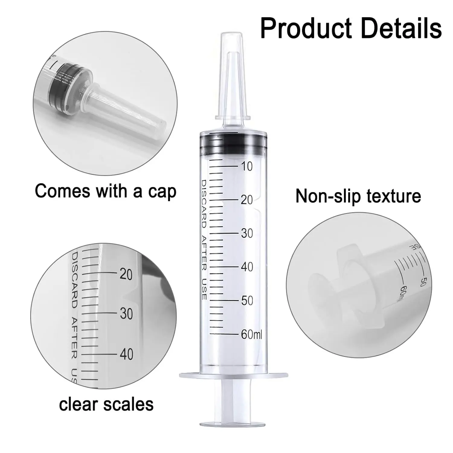 アスティックシリンジインク充填針接着剤ディスペンサー60ml大容量シリンジポンプ、洗浄およびポンプ用の1mホース付き