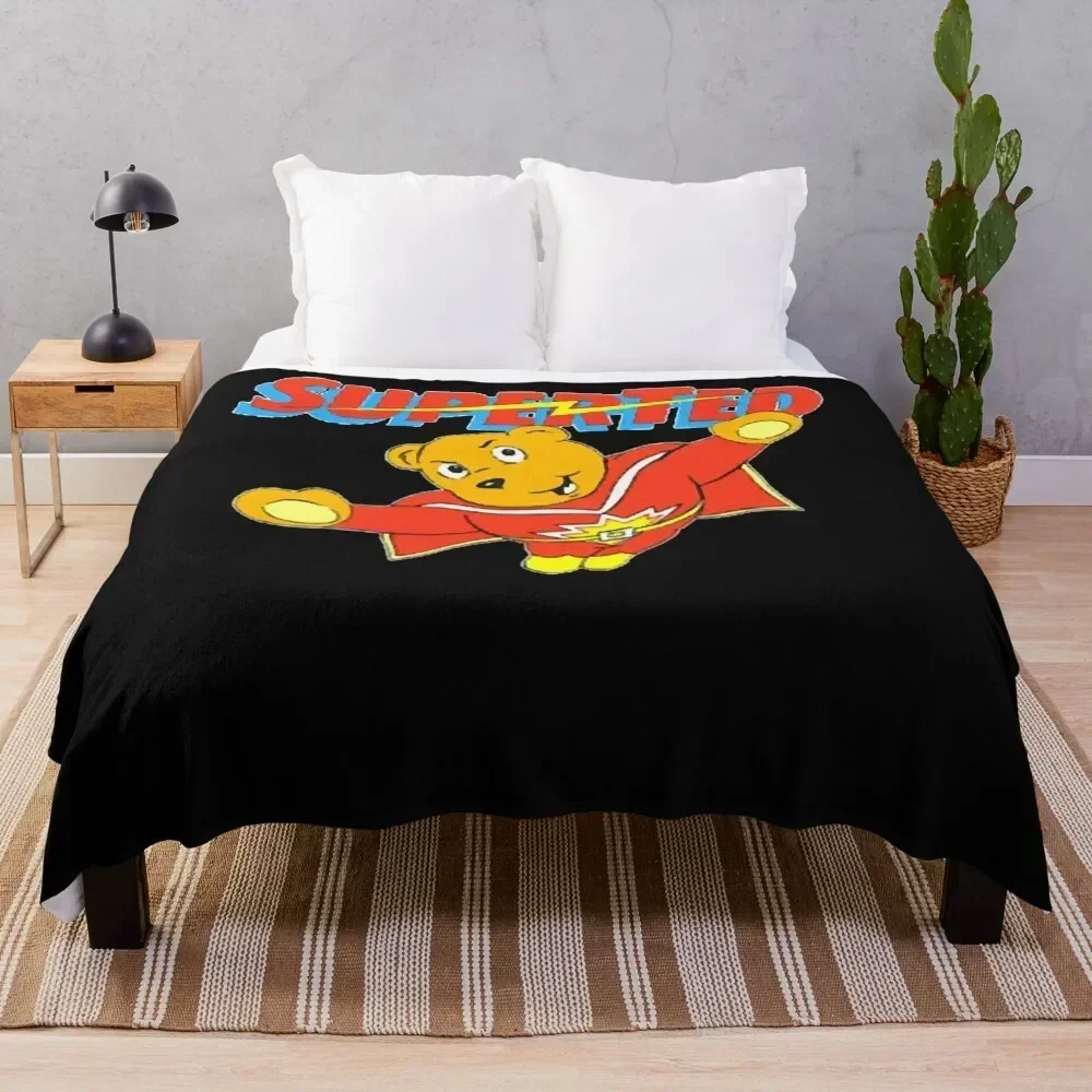 

Super Ted Classic T-Shirt Throw Blanket Kid'S Fashion Sofas Loose Flannel Blankets