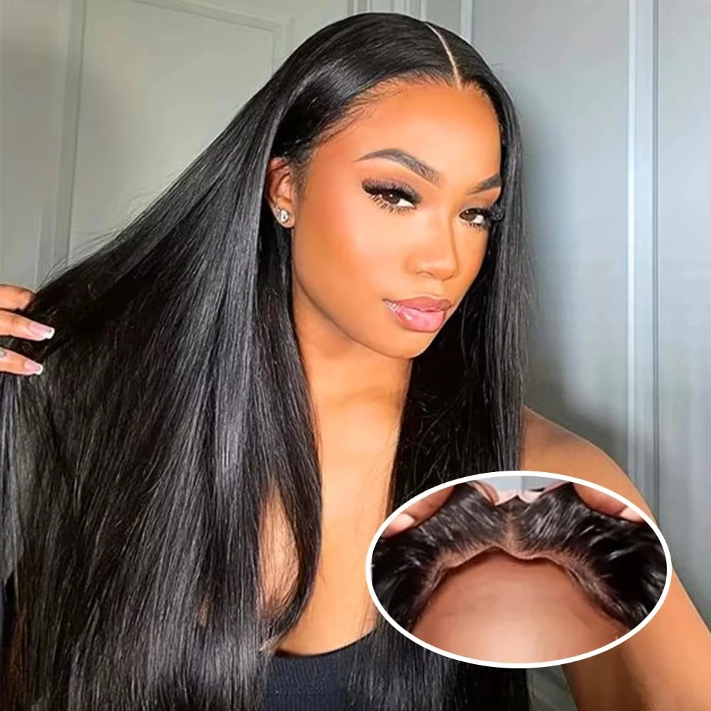 

180% Bone Straight Glueless Wigs Human Hair 13x4 Lace Closure Human Hair Wig Ready To Wear Lace Closure Wig Pre Plucked Wigs