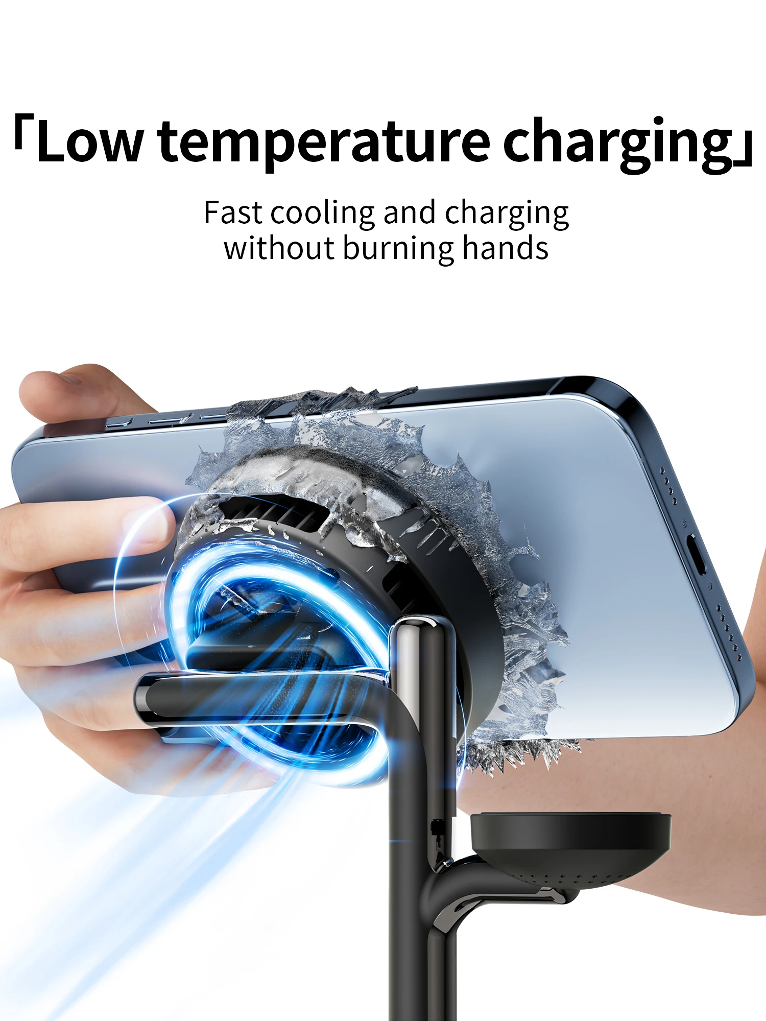 Qi2 25W ICE-Kühlung Magnetisches Kabelloses Ladegerät Bluetooth-Lautsprecher für iPhone 17 Samsung S26 Apple Galaxy Watch 2-8 Schnelles Laden – Detail 3