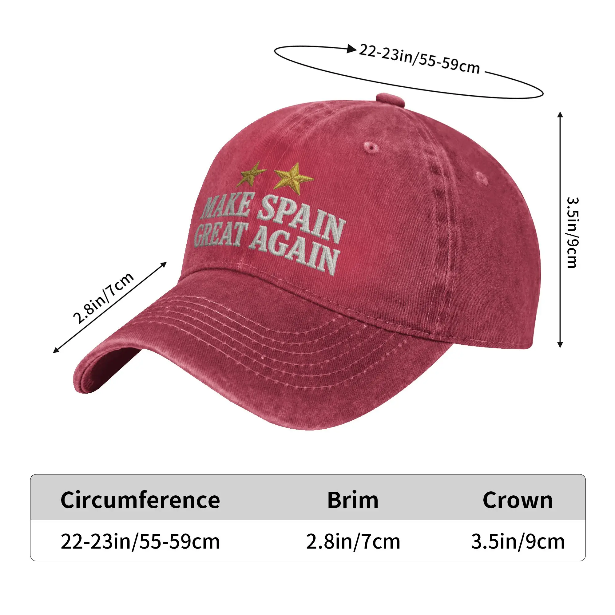Unisex Make Spain Great Again  Cap Accessories Baseball Caps Vintage  Trucker Hats Adjustable