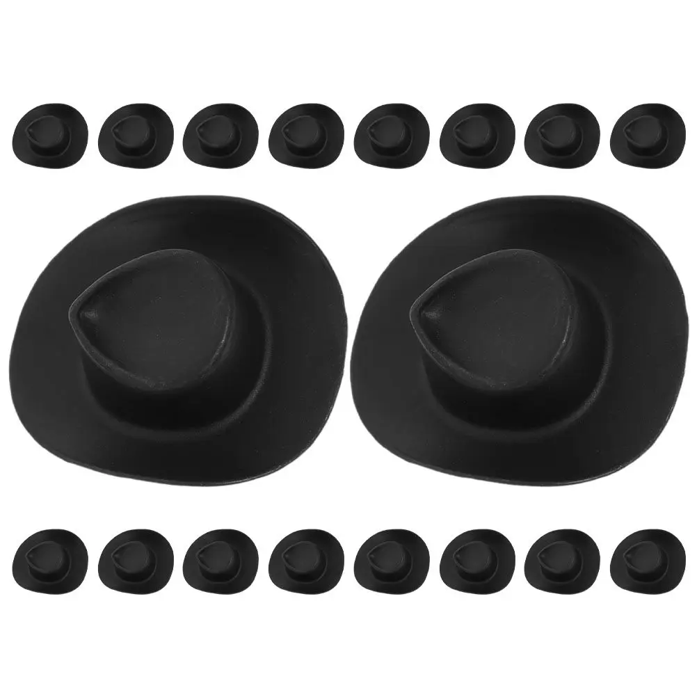 30Pcs Mini Cowboy Hats Small Plastic Western Caps for Crafts Party Decorations DIY Accessories Miniature Hats Party Decorations