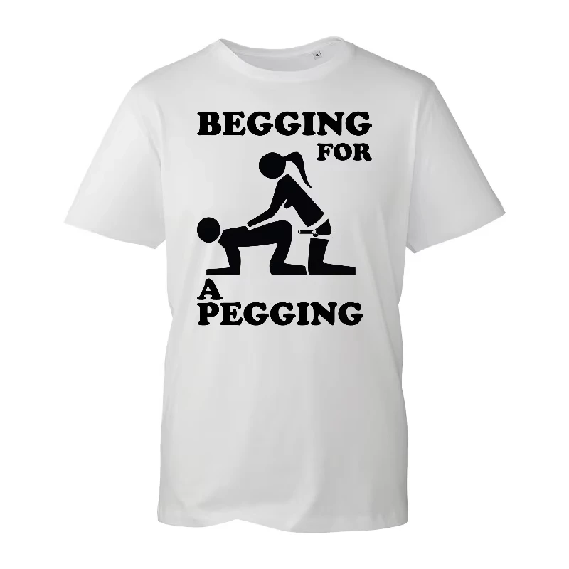 2026NEW Begging for A Pegging T-Shirt Funny Rude Design Stag Do Joke Top Gift Men's T-Shirt Gift Cool Fashion Rude Sarcastic Y2K