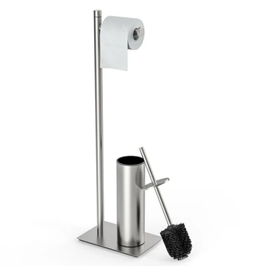 

Напольный держатель для туалетной бумаги из нержавеющей стали 304, усиленный, для рулонов туалетной бумаги, свободностоящий, утяжеленный