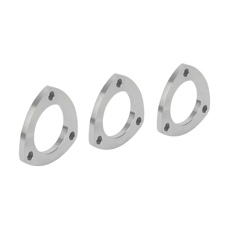 Triangle 3 Hole Flange Exhaust Gasket Universal Car Header Muffler Weld Interface Seal Replacement Part
